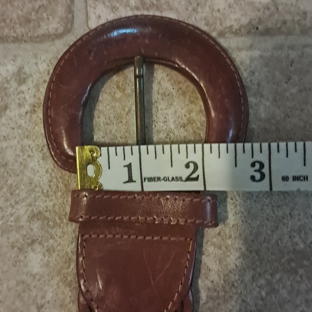 Women Braided Genuine Wide Leather Buckle Belt Made in Turkey Boho Festival - Picture 8 of 10